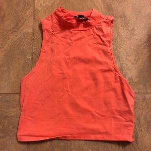 Muscle coral tank- crop top